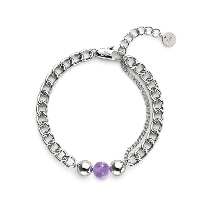 Amethyst x Silber | Edelstein-Kettenarmband