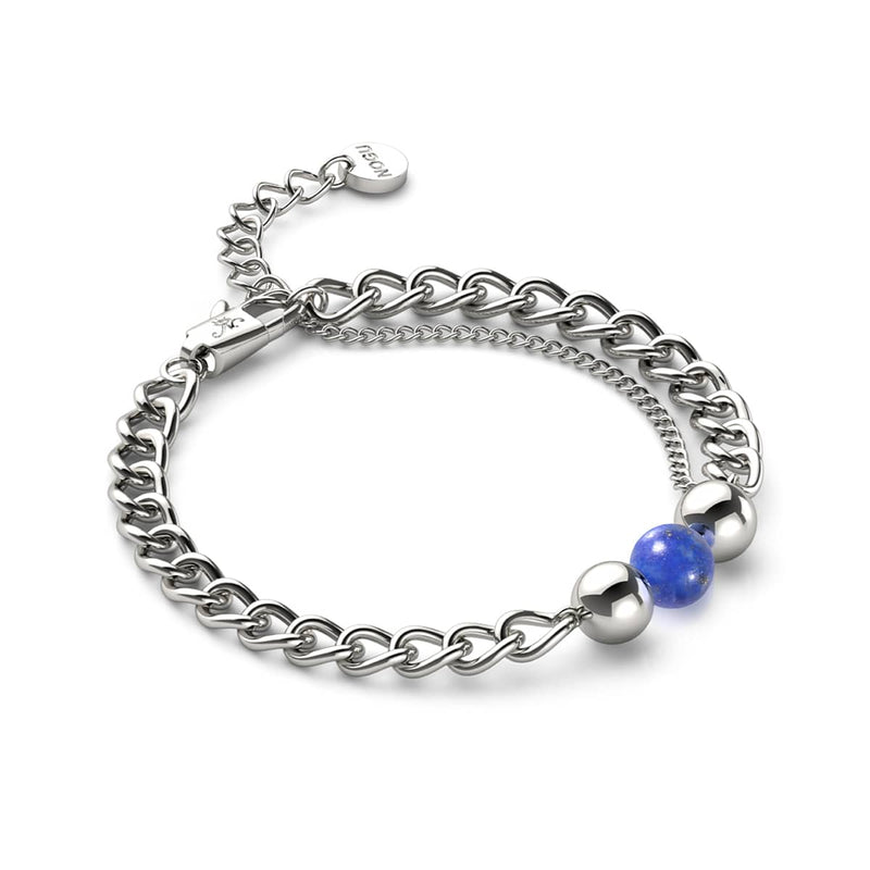 Lapis x Silber | Edelstein-Kettenarmband