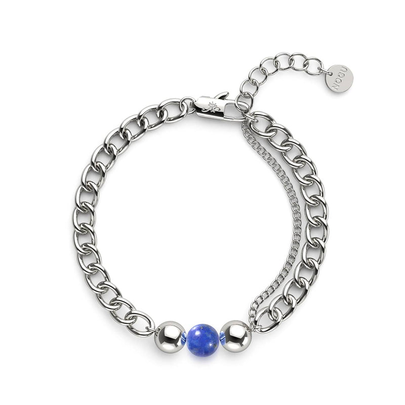 Lapis x Silber | Edelstein-Kettenarmband