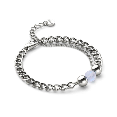 Mondstein x Silber | Edelstein-Kettenarmband