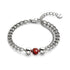 Roter Jaspis x Silber | Edelstein-Kettenarmband