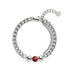 Roter Jaspis x Silber | Edelstein-Kettenarmband