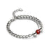Roter Jaspis x Silber | Edelstein-Kettenarmband