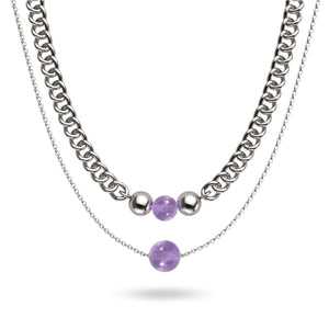 Amethyst x Silber | Edelsteinkette