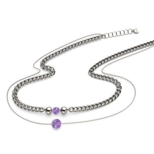 Amethyst x Silber | Edelsteinkette