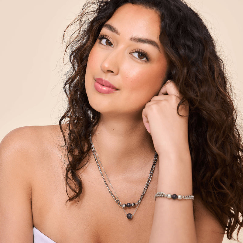 Amethyst x Silber | Edelsteinkette