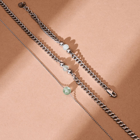 Fluorit x Silber | Edelsteinkette