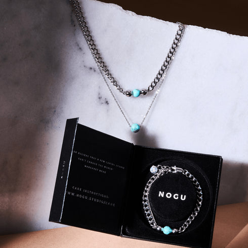 Türkis x Silber | Edelsteinkette