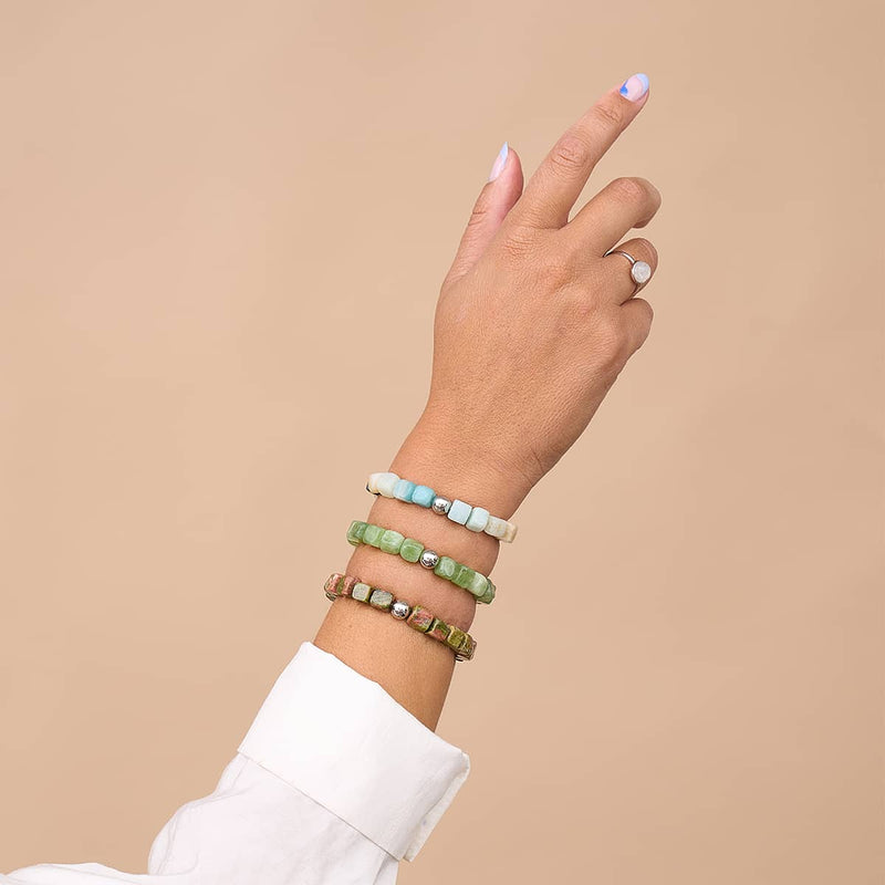Amazonien | Silber | Edelstein-Kieselstein-Armband