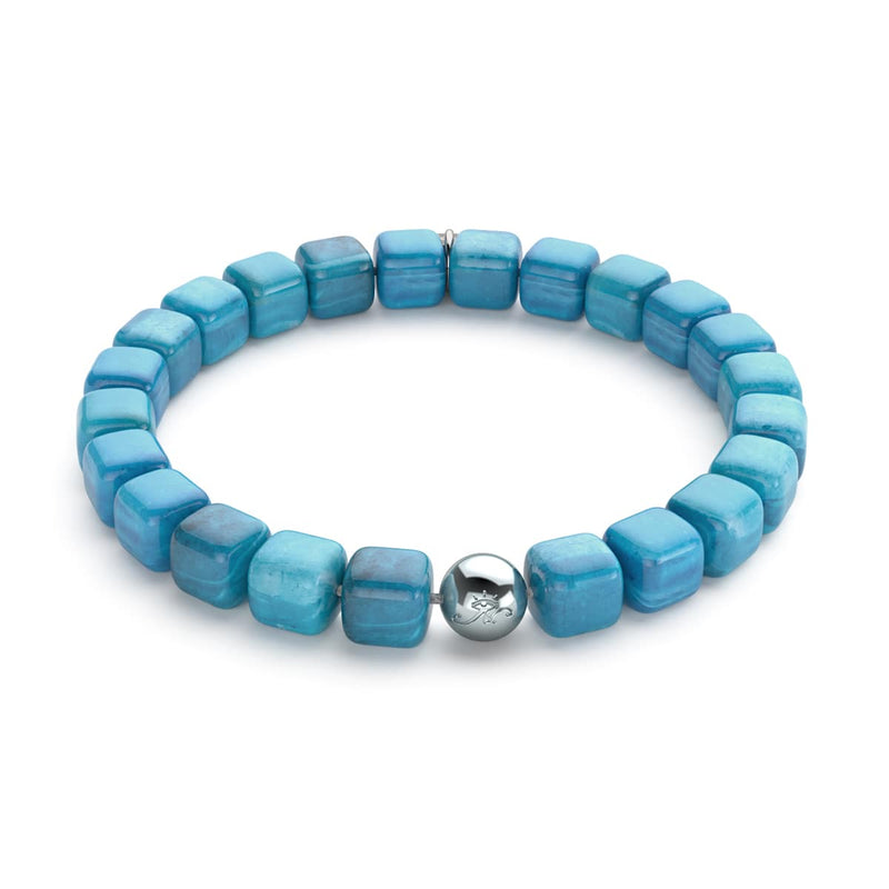 Blauquarz | Silber | Edelstein-Kieselstein-Armband