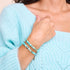 Blauer Meeresstein | Gold | Edelstein-Kieselstein-Makramee-Armband