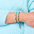 Blauer Meeresstein | Gold | Edelstein-Kieselstein-Makramee-Armband