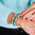 Blauer Meeresstein | Gold | Edelstein-Kieselstein-Makramee-Armband