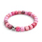 Fuchsia Achat | Silber | Edelstein-Kieselstein-Armband