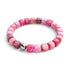 Fuchsia Achat | Silber | Edelstein-Kieselstein-Armband