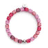 Fuchsia Achat | Silber | Edelstein-Kieselstein-Armband