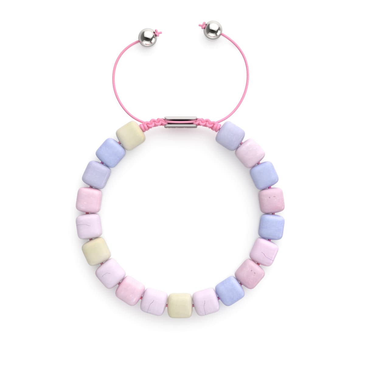 Morgan Quarz | Silber | Edelstein Kieselstein Makramee Armband