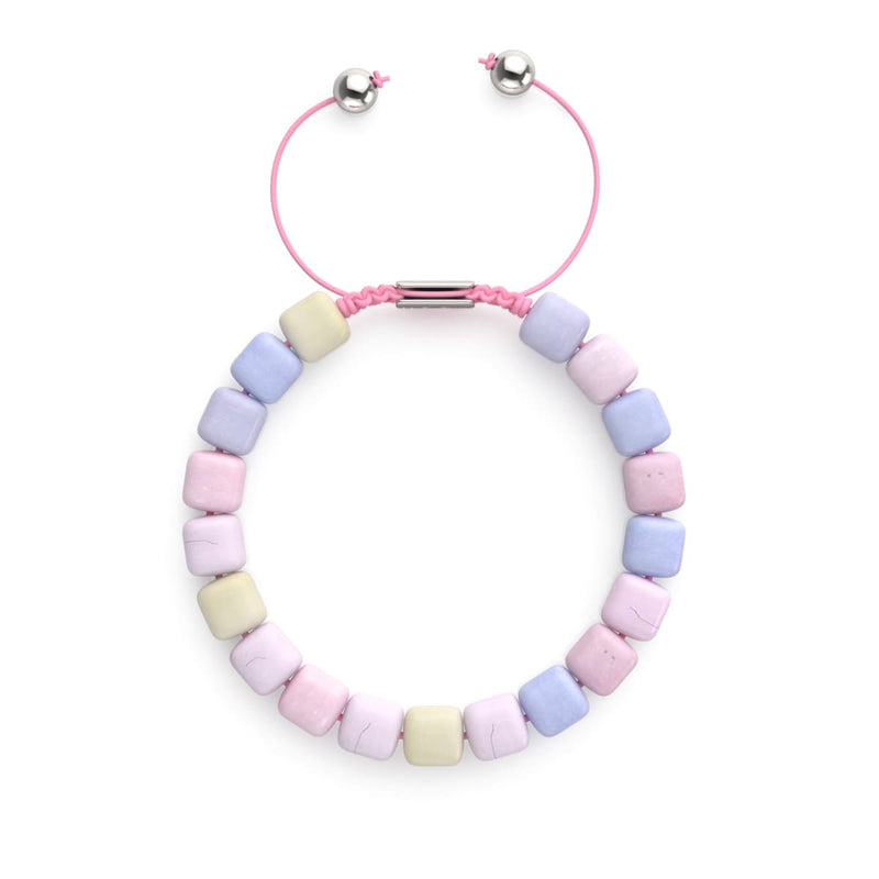 Morgan Quarz | Silber | Edelstein Kieselstein Makramee Armband