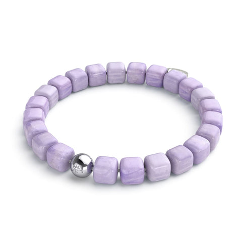 Lila Quarz | Silber | Edelstein-Kieselstein-Armband
