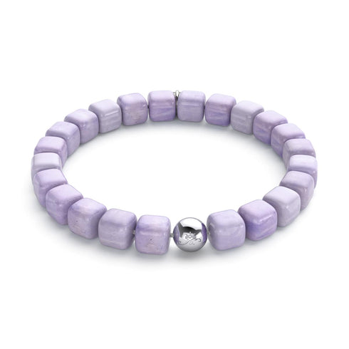 Lila Quarz | Silber | Edelstein-Kieselstein-Armband