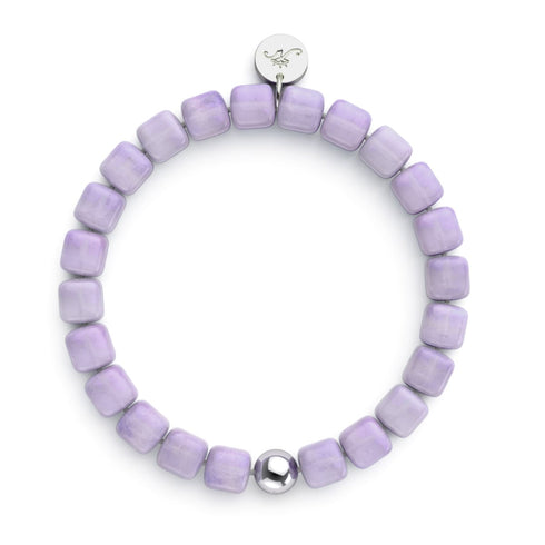 Lila Quarz | Silber | Edelstein-Kieselstein-Armband