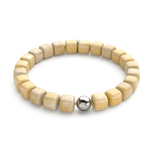 Gelber Quarz | Silber | Edelstein-Kieselstein-Armband