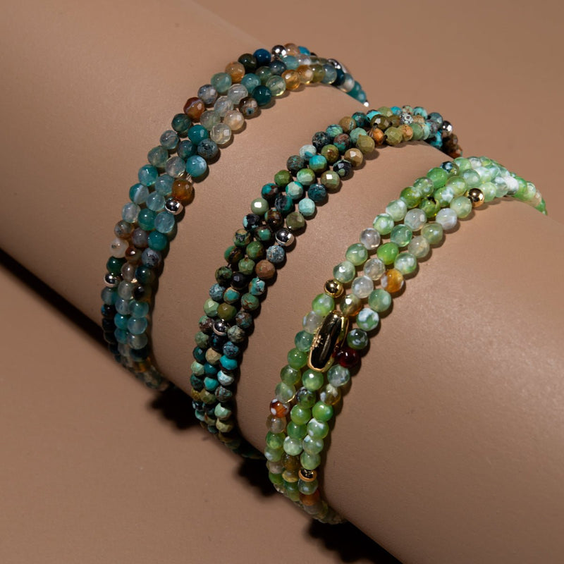 Blaue Jade | 925er Sterlingsilber | Edelstein-Wrap
