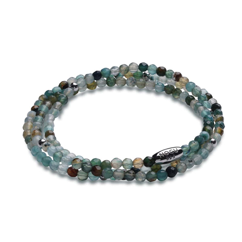 Blaue Jade | 925er Sterlingsilber | Edelstein-Wrap