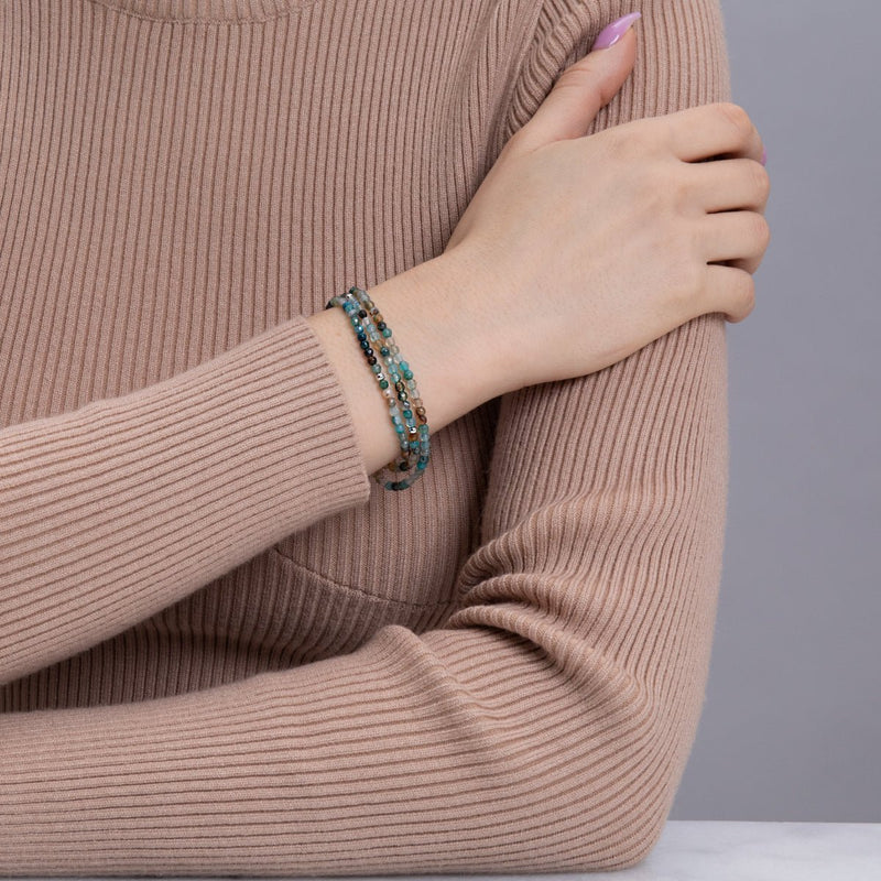 Blaue Jade | 925er Sterlingsilber | Edelstein-Wrap