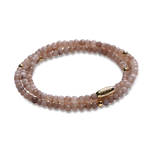 Cremefarbene Jade | 925er Sterlinggold Vermeil | Edelstein-Wrap