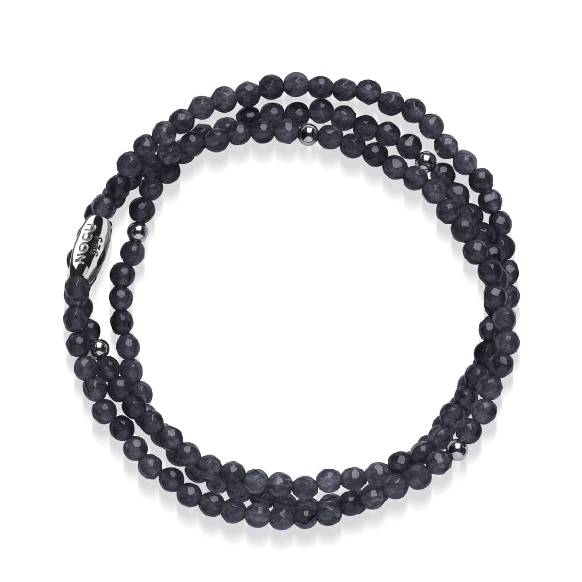 Graue Jade | 925er Sterlingsilber | Edelstein-Wrap