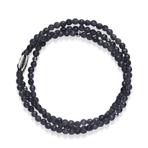 Graue Jade | 925er Sterlingsilber | Edelstein-Wrap