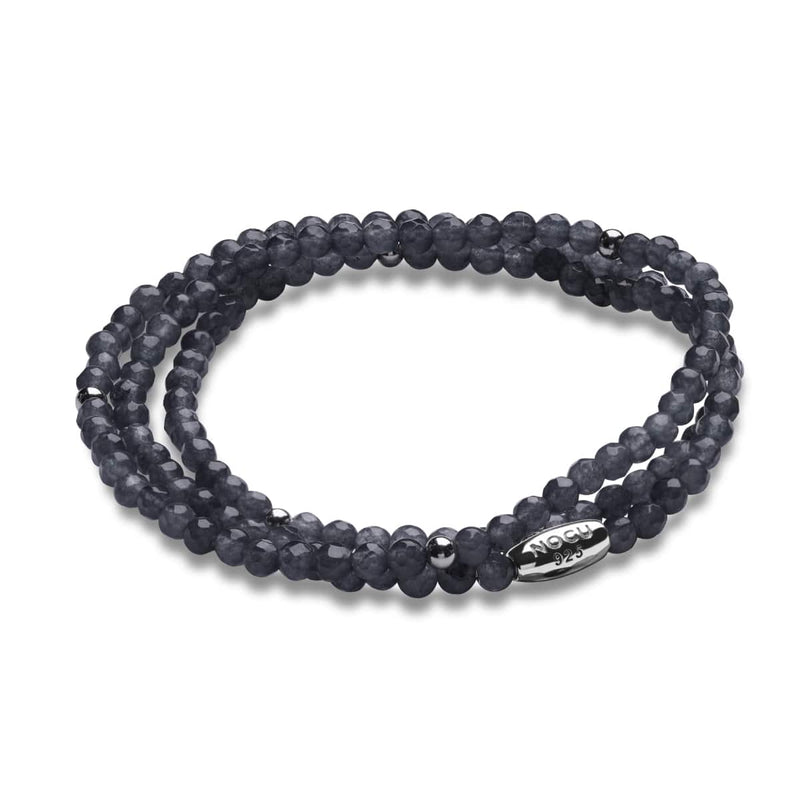 Graue Jade | 925er Sterlingsilber | Edelstein-Wrap