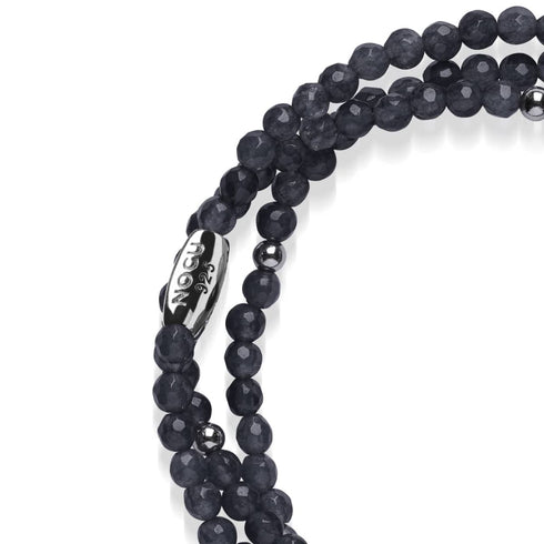 Graue Jade | 925er Sterlingsilber | Edelstein-Wrap