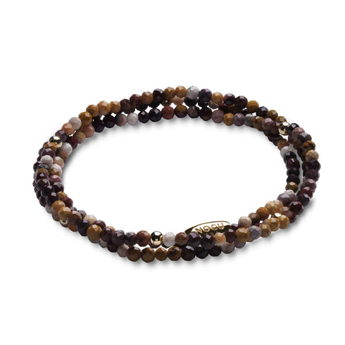 Grauer Linienachat | 925er Sterlinggold Vermeil | Edelstein-Wrap