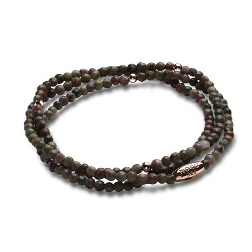 Indischer Achat | 925er Sterling-Roségold-Vermeil | Edelstein-Wrap