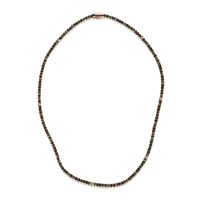 Indischer Achat | 925er Sterling-Roségold-Vermeil | Edelstein-Wrap