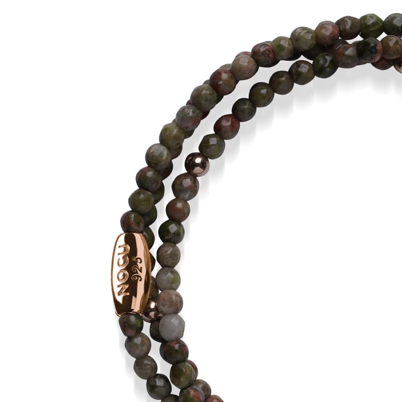 Indischer Achat | 925er Sterling-Roségold-Vermeil | Edelstein-Wrap