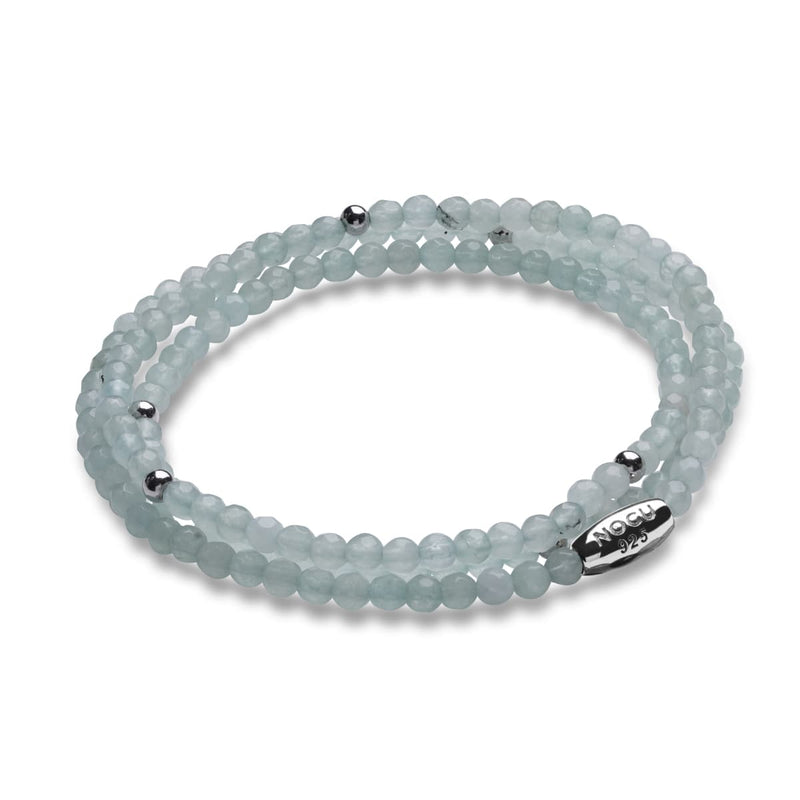 Hellblaue Jade | 925er Sterlingsilber | Edelstein-Wrap