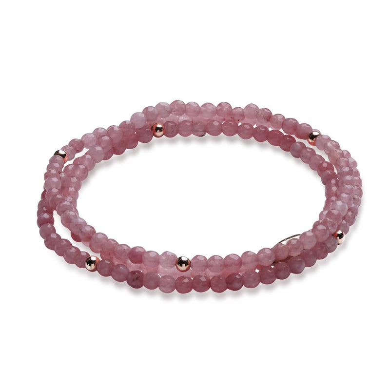 Rosa Opal | 925er Sterling-Roségold-Vermeil | Edelstein-Wrap