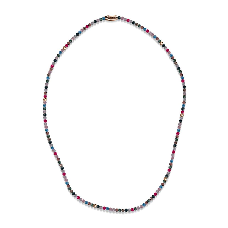 Regenbogenachat | 925er Sterling-Roségold-Vermeil | Edelstein-Wrap