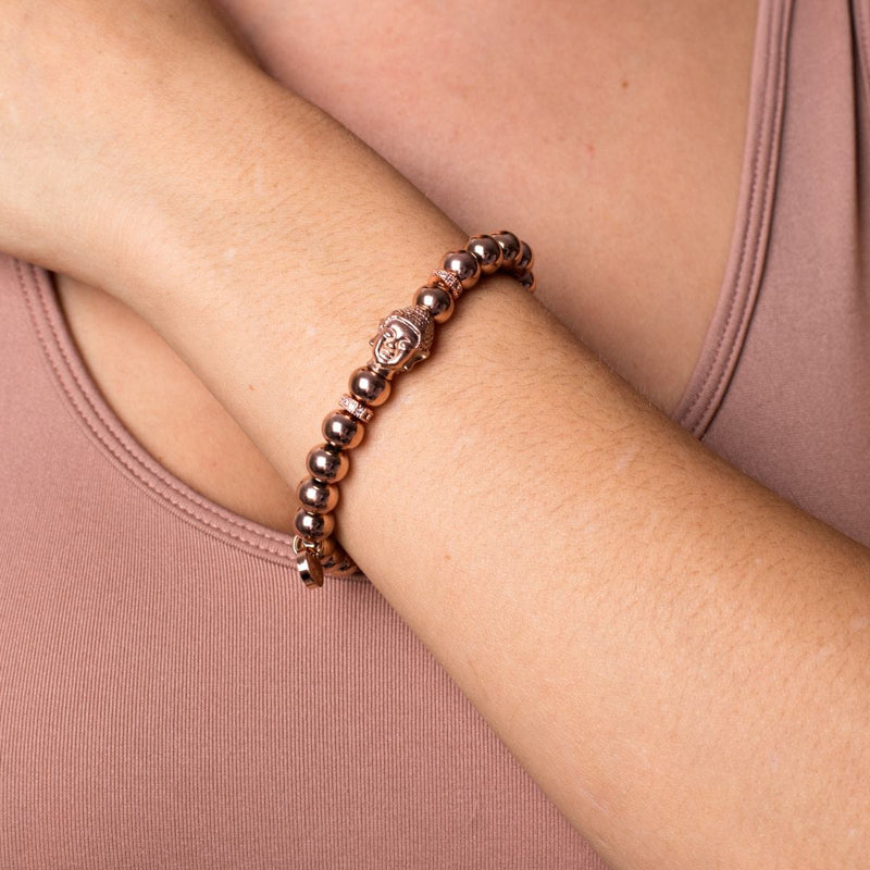 18 Karat Roségold | Vergoldetes Buddha-Armband
