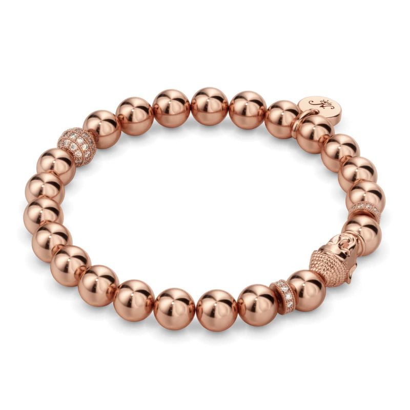 18 Karat Roségold | Vergoldetes Buddha-Armband