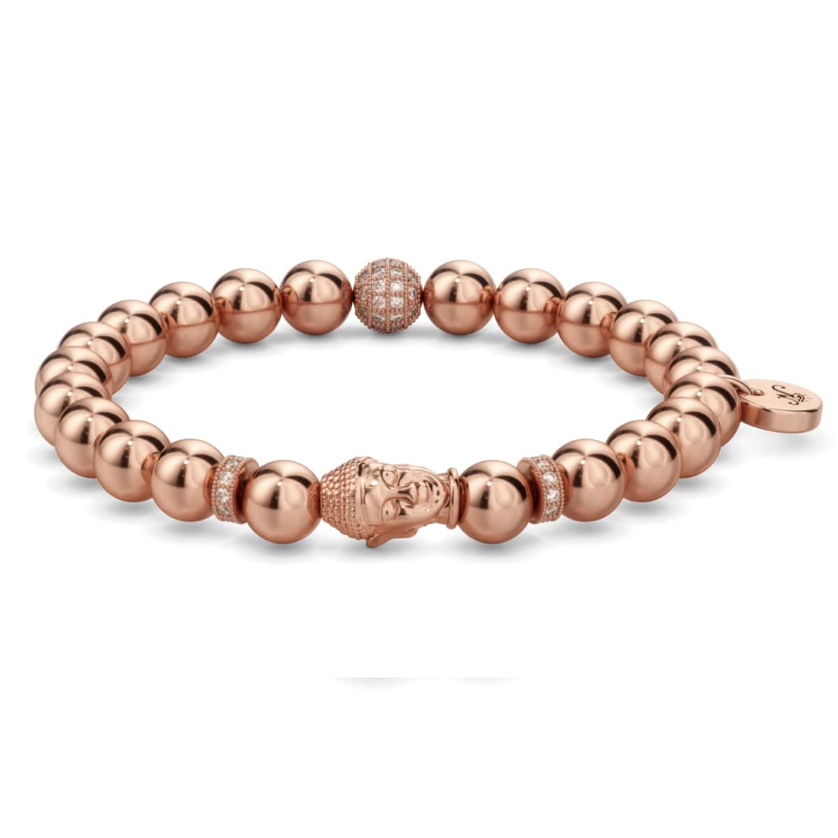 18 Karat Roségold | Vergoldetes Buddha-Armband