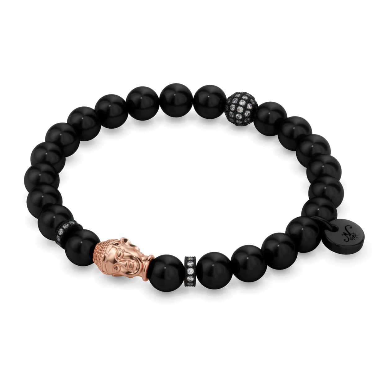 Rotguss und 18 Karat Roségold | Vergoldetes Buddha-Armband