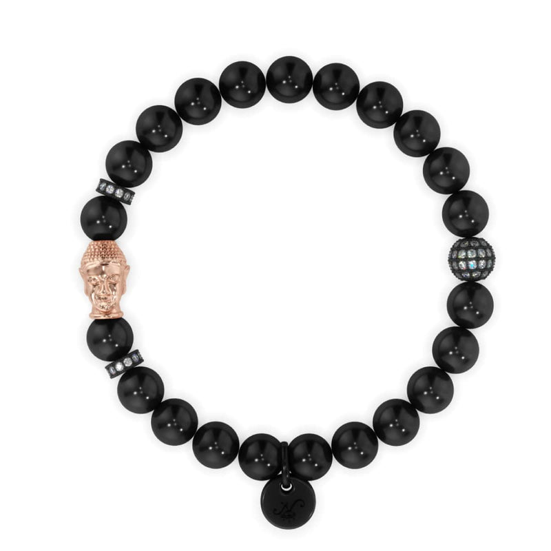 Rotguss und 18 Karat Roségold | Vergoldetes Buddha-Armband