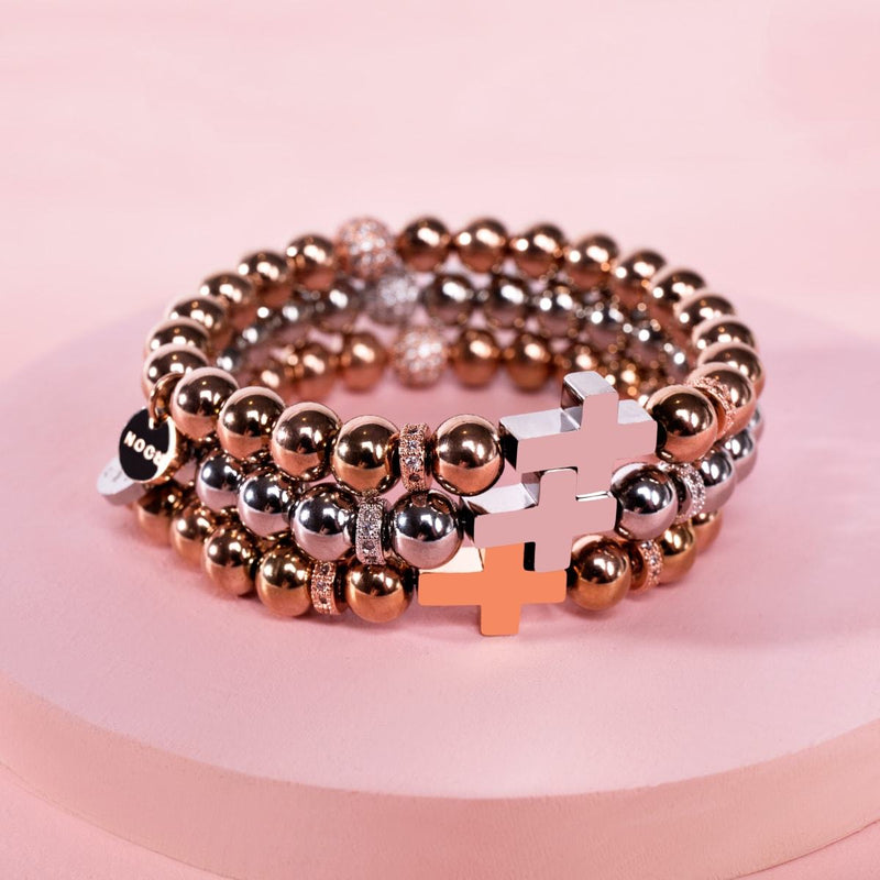 Silber | Vergoldetes Kreuzarmband