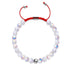 Marshmallow-Chrom-Glitzerglas x rotes Schnurarmband
