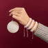 Marshmallow Chrom x Weiß | Glitzerglas Doppelarmband