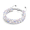 Marshmallow Chrom x Weiß | Glitzerglas Doppelarmband